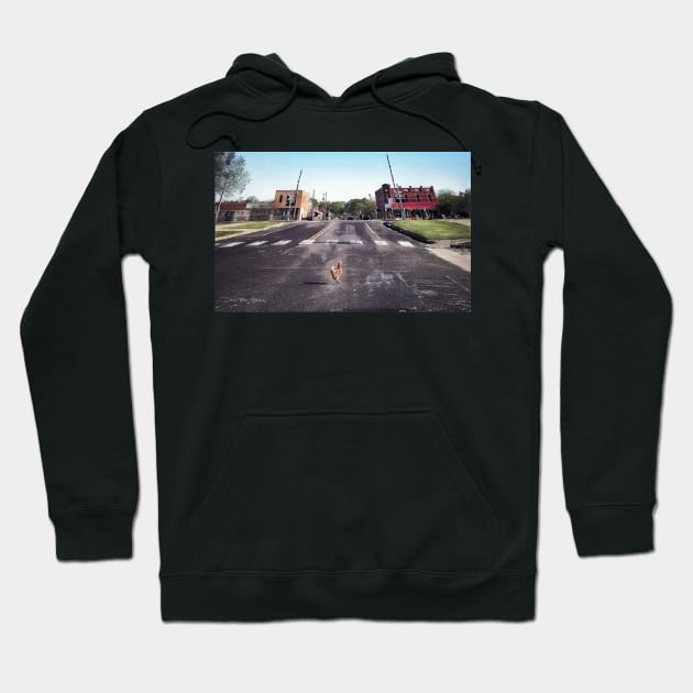 Why Did The Chicken Cross The Road.... - Graphic 1 Hoodie by davidbstudios